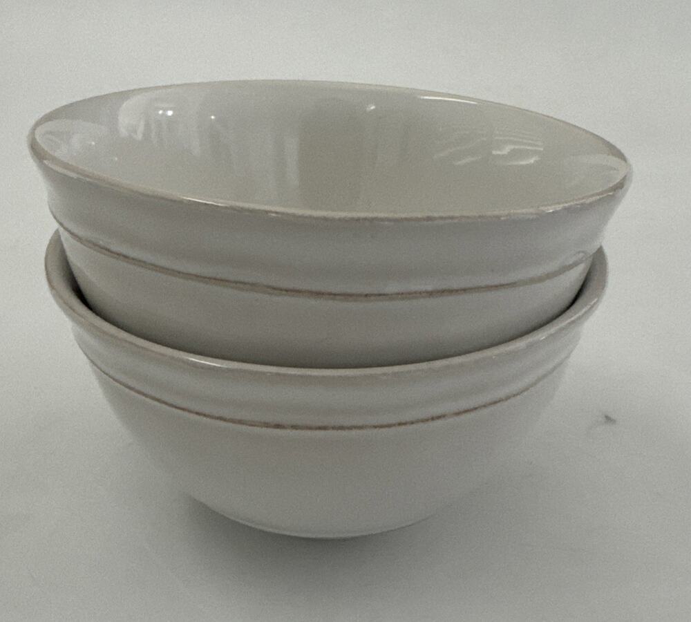 Set of 2 Pottery Barn Cambria Soup Cereal Bowls Farmhouse